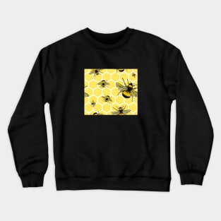 Honeycomb bee pattern Crewneck Sweatshirt